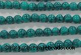 CTU1672 15.5 inches 6mm round synthetic turquoise beads