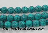 CTU1673 15.5 inches 8mm round synthetic turquoise beads