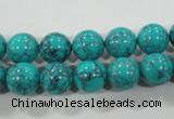 CTU1674 15.5 inches 10mm round synthetic turquoise beads