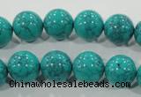 CTU1676 15.5 inches 14mm round synthetic turquoise beads