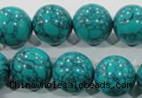 CTU1678 15.5 inches 18mm round synthetic turquoise beads