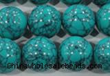 CTU1679 15.5 inches 20mm round synthetic turquoise beads