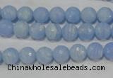 CTU1743 15.5 inches 8mm faceted round synthetic turquoise beads