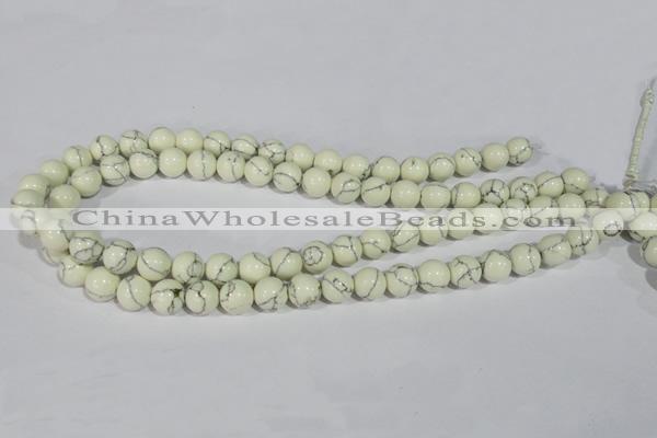 CTU1794 15.5 inches 10mm round synthetic turquoise beads