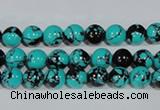 CTU1802 15.5 inches 6mm round synthetic turquoise beads