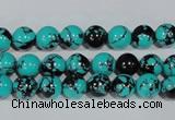 CTU1803 15.5 inches 8mm round synthetic turquoise beads