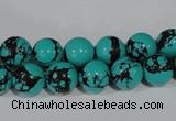 CTU1804 15.5 inches 10mm round synthetic turquoise beads