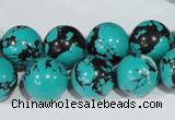 CTU1806 15.5 inches 14mm round synthetic turquoise beads