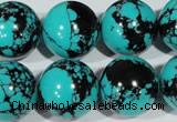 CTU1809 15.5 inches 20mm round synthetic turquoise beads