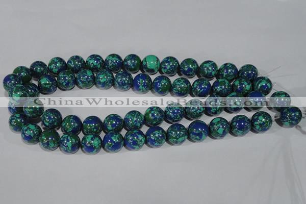 CTU1816 15.5 inches 14mm round synthetic turquoise beads