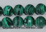 CTU1826 15.5 inches 14mm faceted round synthetic turquoise beads