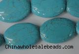 CTU1895 15.5 inches 18*25mm oval imitation turquoise beads