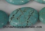 CTU1897 15.5 inches 25*35mm oval imitation turquoise beads