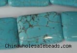 CTU1918 15.5 inches 22*30mm rectangle imitation turquoise beads