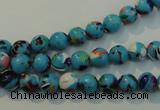 CTU2001 15.5 inches 6mm round synthetic turquoise beads