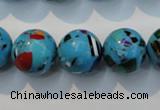 CTU2005 15.5 inches 14mm round synthetic turquoise beads