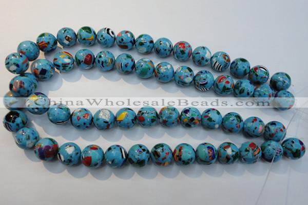 CTU2005 15.5 inches 14mm round synthetic turquoise beads