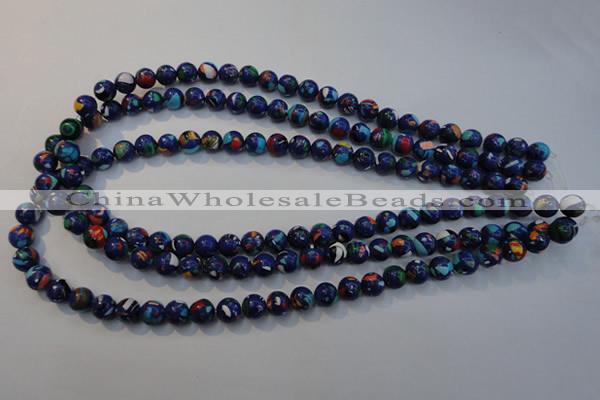 CTU2072 15.5 inches 8mm round synthetic turquoise beads