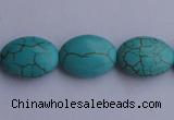 CTU21 15.5 inches 15*20mm oval blue turquoise strand beads Wholesale