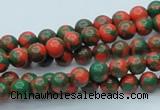 CTU214 16 inches 6mm round imitation turquoise beads wholesale