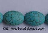 CTU23 15.5 inches 25*35mm oval blue turquoise strand beads Wholesale