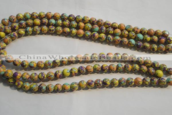 CTU2323 15.5 inches 10mm round synthetic turquoise beads