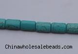 CTU24 15.5 inches 10*15mm rectangle blue turquoise beads Wholesale