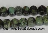 CTU2460 15.5 inches 6*6mm pumpkin African turquoise beads wholesale