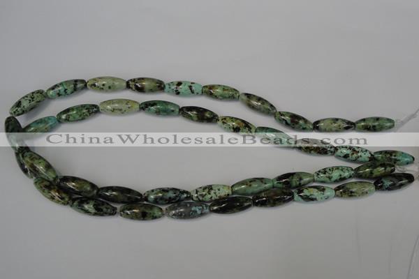 CTU2468 15.5 inches 8*20mm rice African turquoise beads wholesale