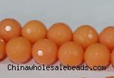 CTU2543 15.5 inches 12mm faceted round synthetic turquoise beads