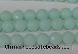 CTU2573 15.5 inches 8mm faceted round synthetic turquoise beads