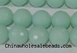 CTU2577 15.5 inches 16mm faceted round synthetic turquoise beads