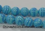 CTU2582 15.5 inches 8mm round synthetic turquoise beads