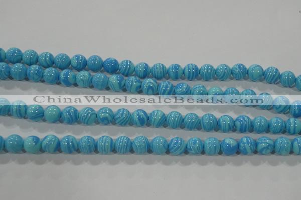 CTU2582 15.5 inches 8mm round synthetic turquoise beads