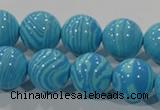 CTU2584 15.5 inches 12mm round synthetic turquoise beads