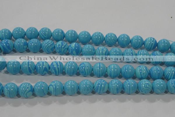 CTU2584 15.5 inches 12mm round synthetic turquoise beads