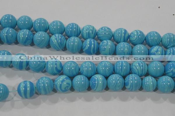 CTU2586 15.5 inches 16mm round synthetic turquoise beads