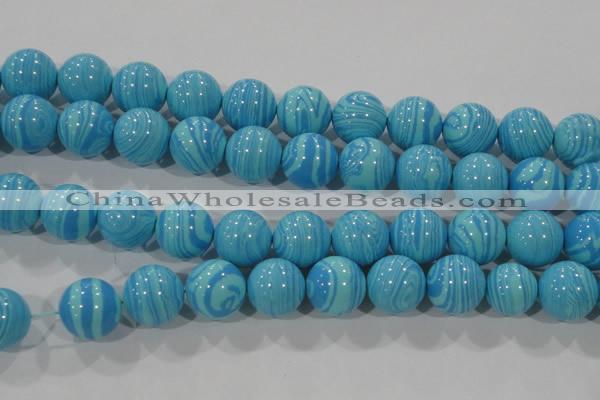 CTU2587 15.5 inches 18mm round synthetic turquoise beads