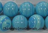 CTU2588 15.5 inches 20mm round synthetic turquoise beads