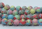 CTU259 16 inches 8mm round imitation turquoise beads wholesale