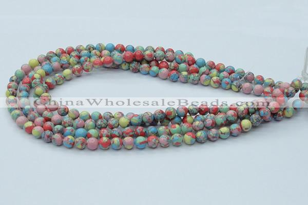 CTU259 16 inches 8mm round imitation turquoise beads wholesale