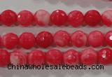 CTU2621 15.5 inches 6mm faceted round synthetic turquoise beads