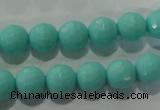 CTU2781 15.5 inches 6mm faceted round synthetic turquoise beads