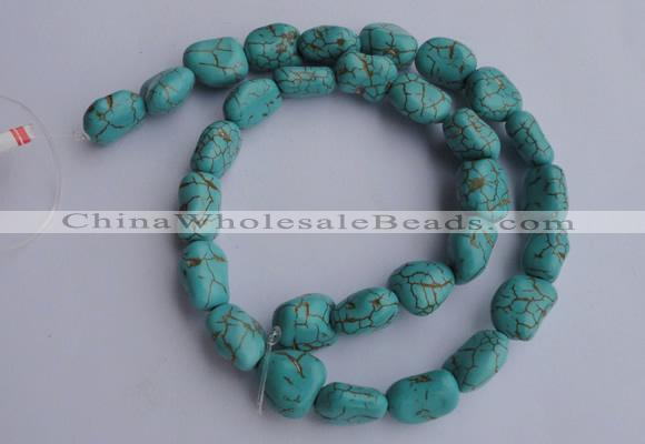 CTU31 15.5 inches 16*20mm freeform blue turquoise beads Wholesale