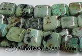 CTU410 15.5 inches 10*10mm square African turquoise beads wholesale