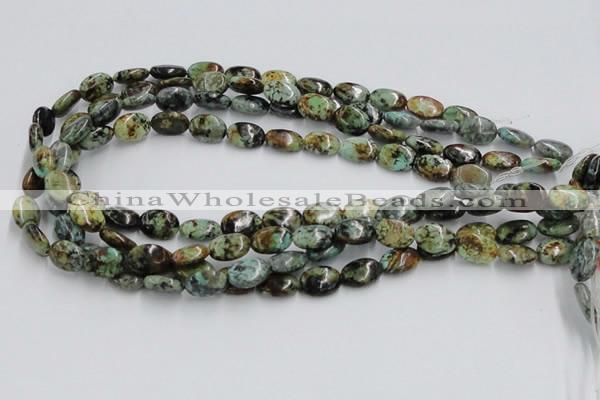 CTU413 15.5 inches 10*14mm oval African turquoise beads wholesale