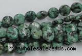 CTU415 15.5 inches 8mm flat round African turquoise beads wholesale