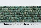 CTU518 15.5 inches 6mm faceted round African turquoise beads wholesale