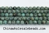 CTU520 15.5 inches 10mm faceted round African turquoise beads wholesale