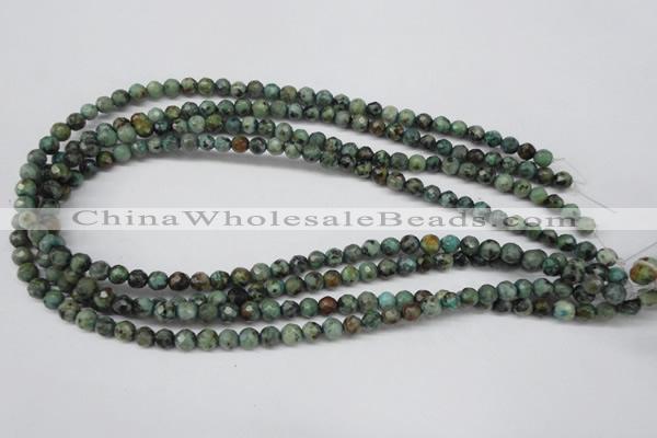 CTU551 15.5 inches 6mm faceted round African turquoise beads